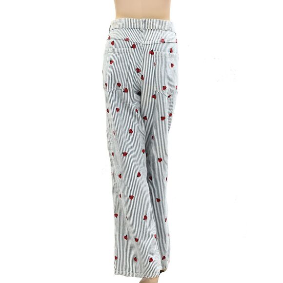 Free People We The Free Bugged Out Straight-Leg Jeans Pants Ladybug S-27 282251 - Picture 7 of 10